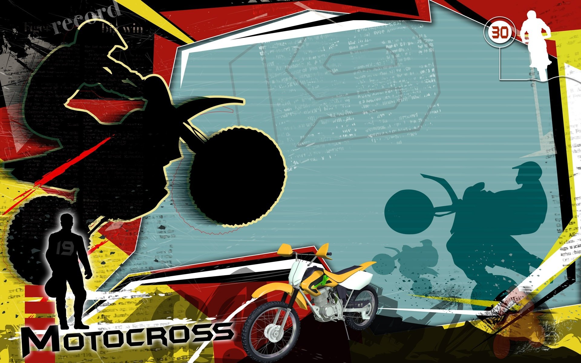 motocicleta silueta motocross fondo de pantalla abstracción collage vector