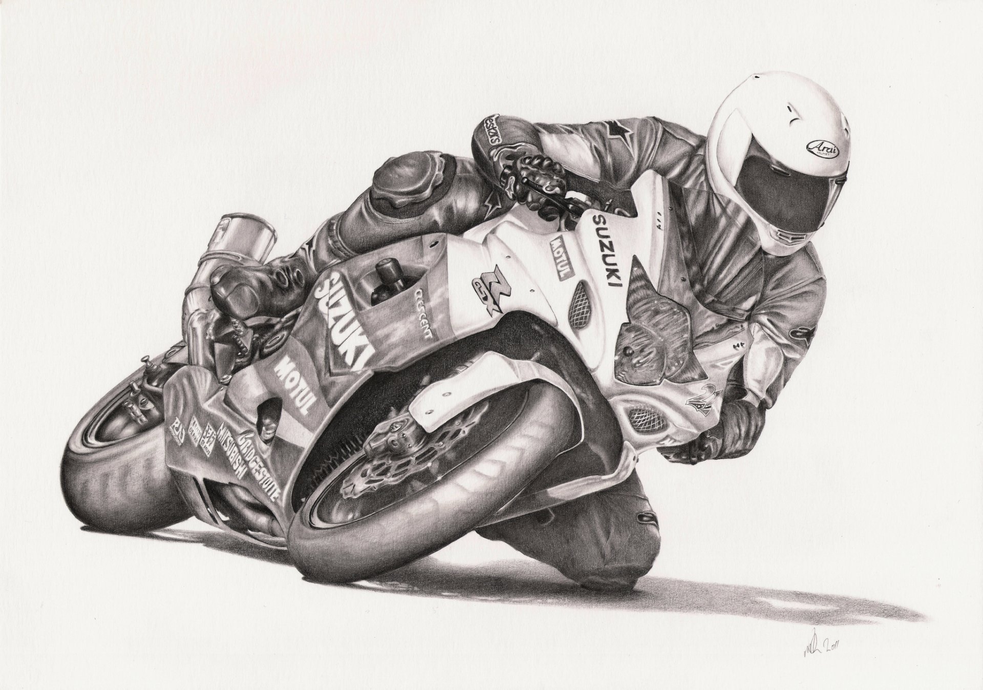 moto bici corsa disegno