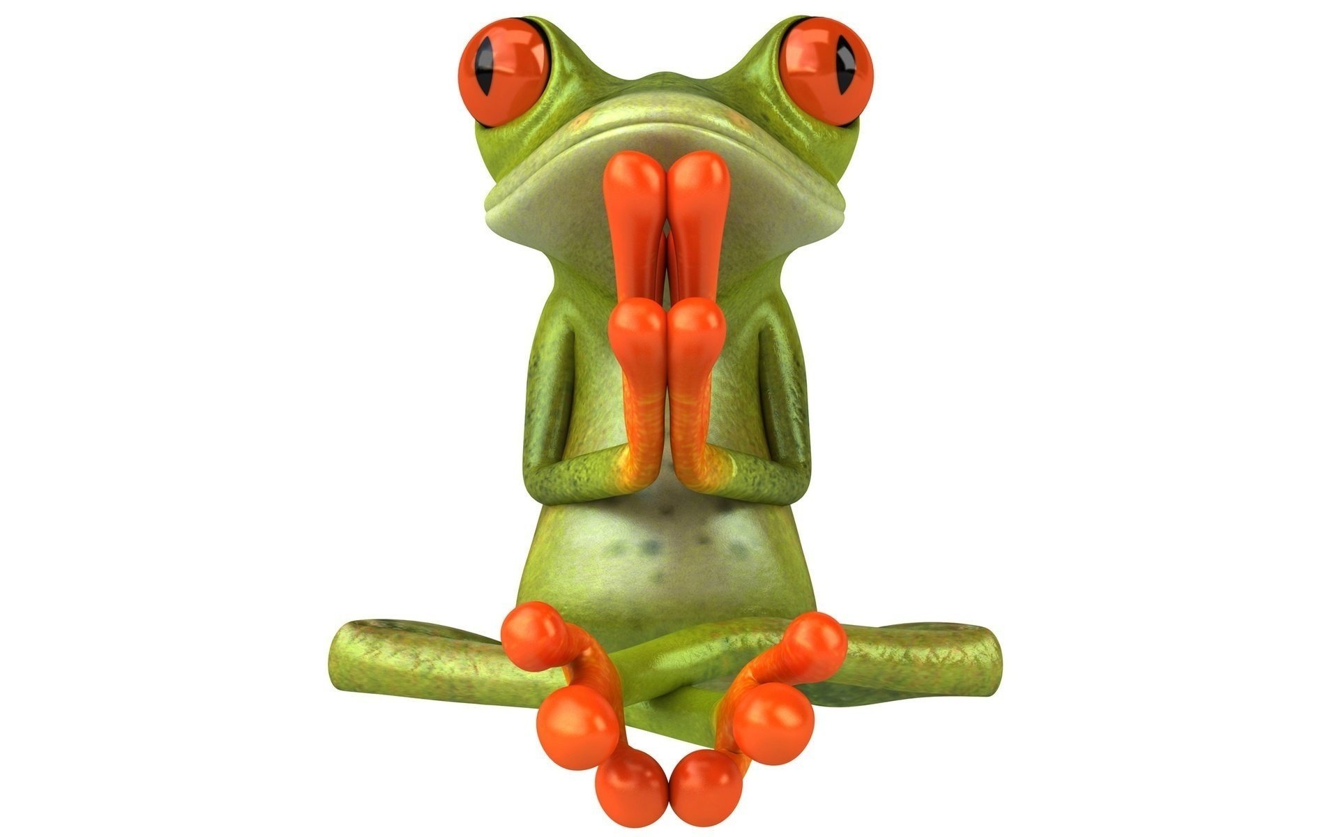 frosch meditation pfoten lotusposition augen