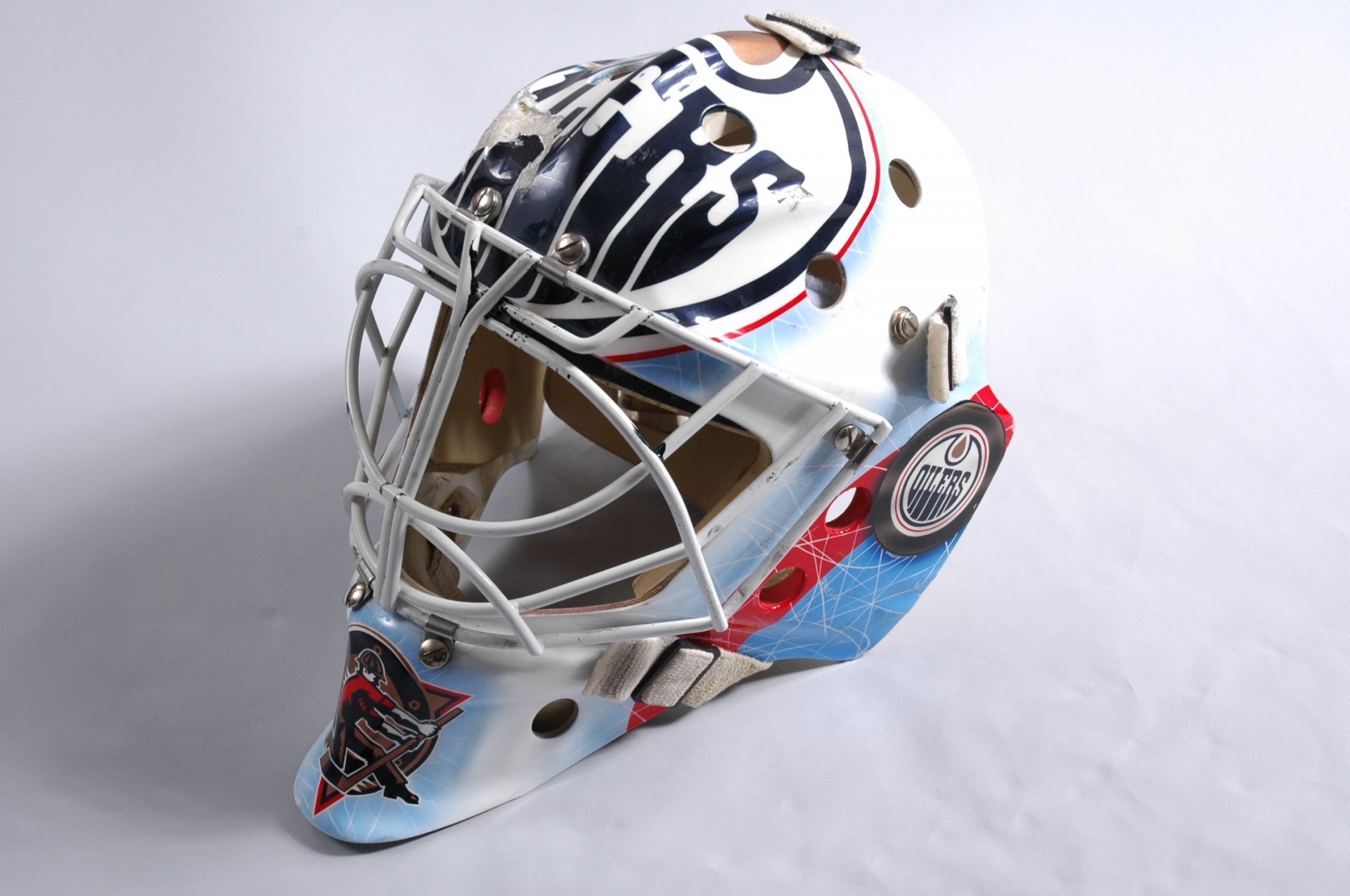 ed maschera edmonton oilers ed gage portiere hockey oilers