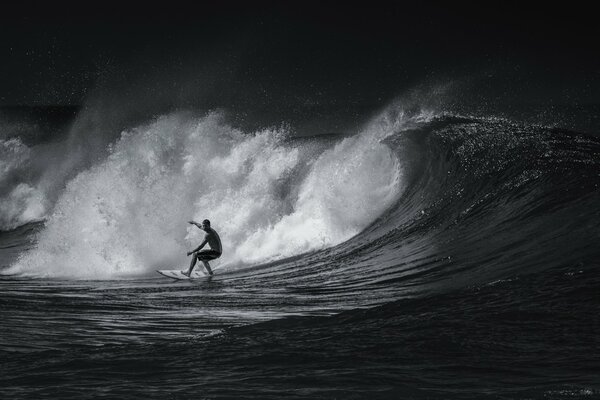 Noir et blanc mer Guy surf