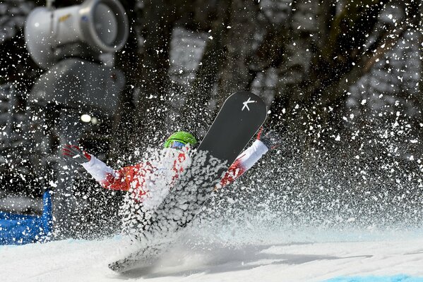 Snowboarder en los juegos Paralímpicos de invierno de Sochi 2014