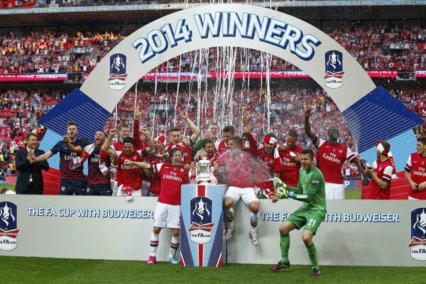 Gunners of Arsenal football club at the FA Cup