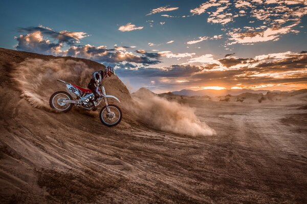 Motorcycle racing on the street