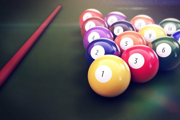 Correct position of billiard balls