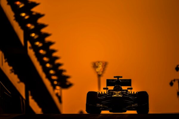 Voiture de formule 1 à Abu Dhabi