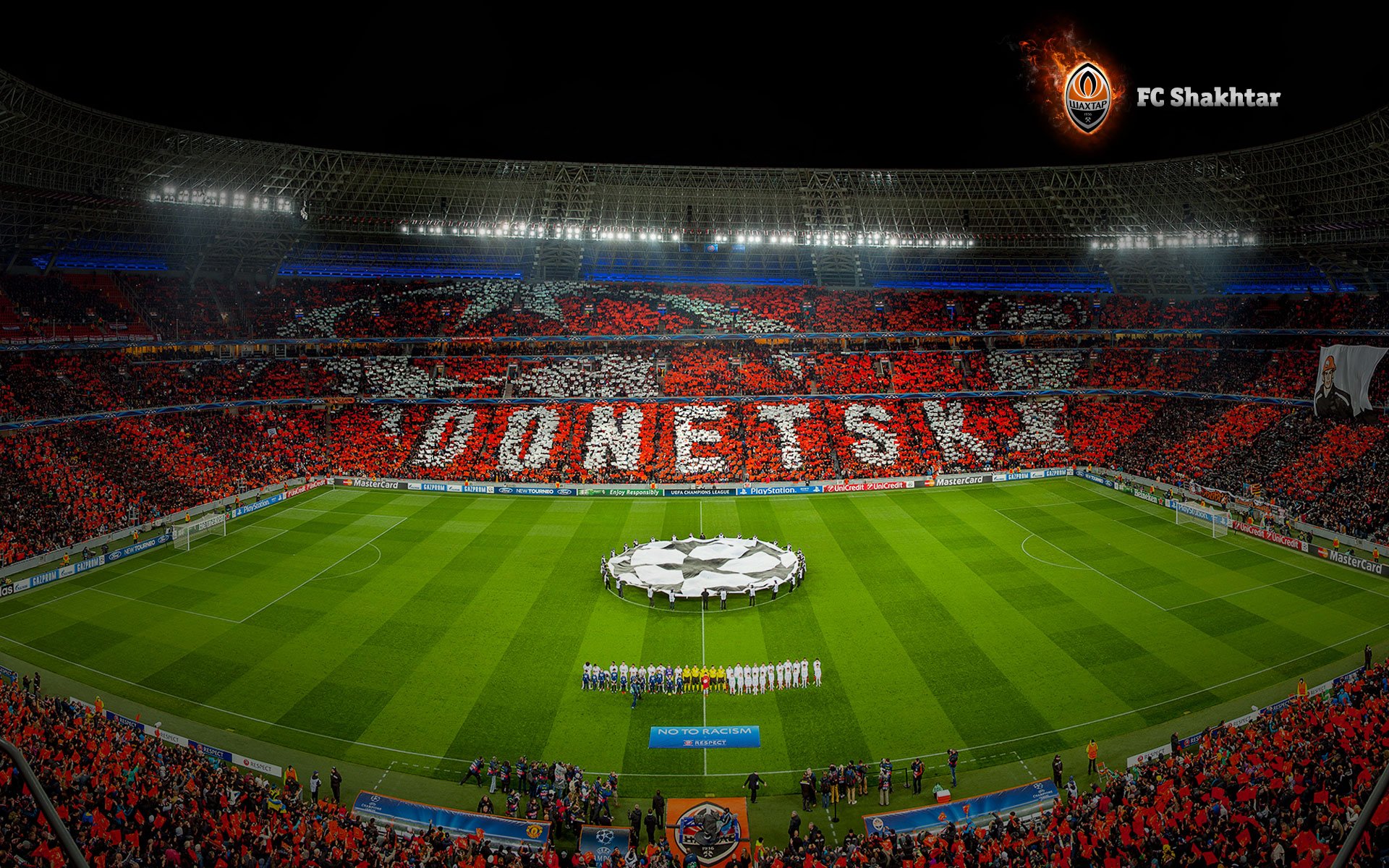 miner fc donetsk manchester united lp performance the field stadium ukraine orange