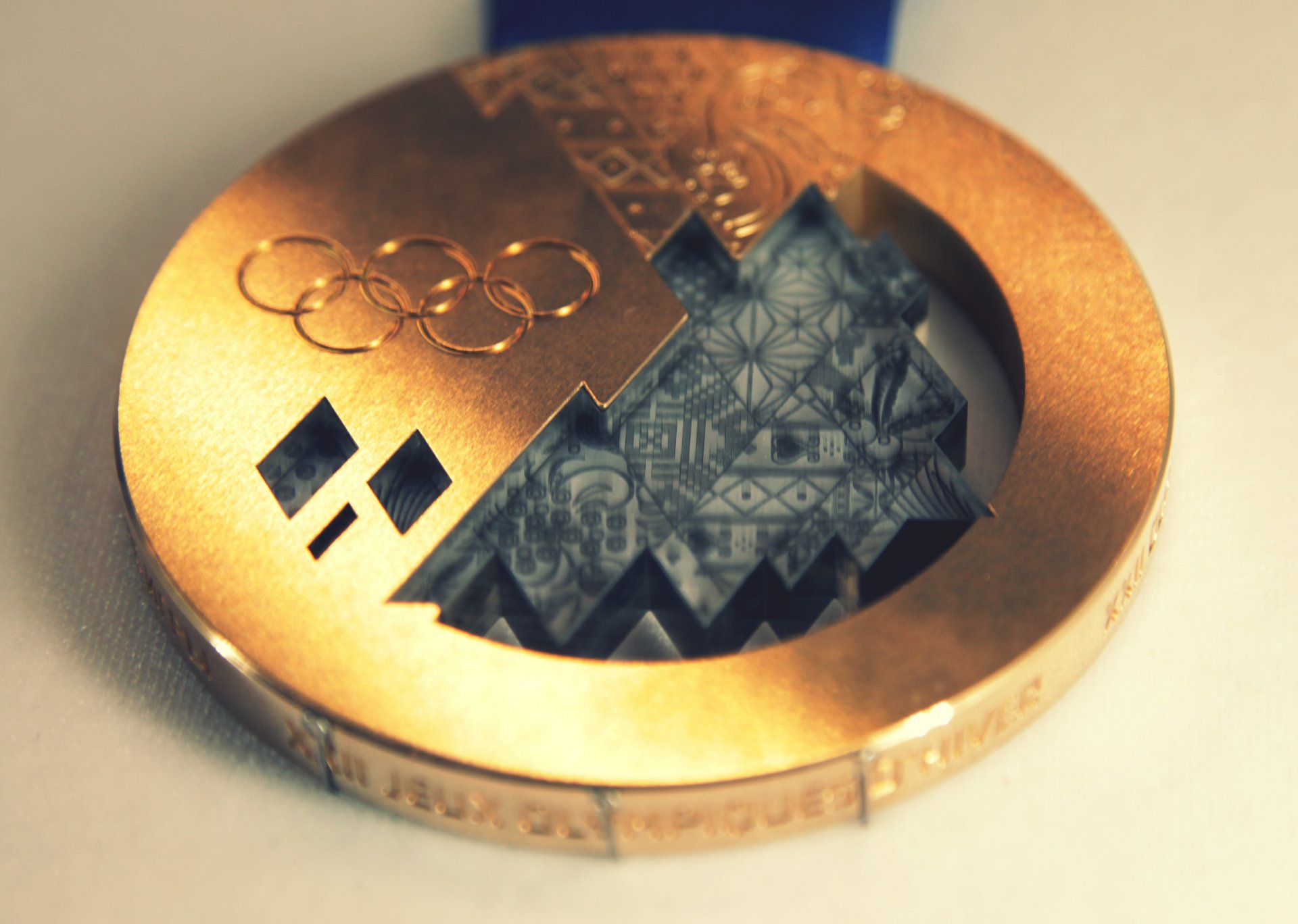 close up medal gold medal olympic games sochi-2014 gold