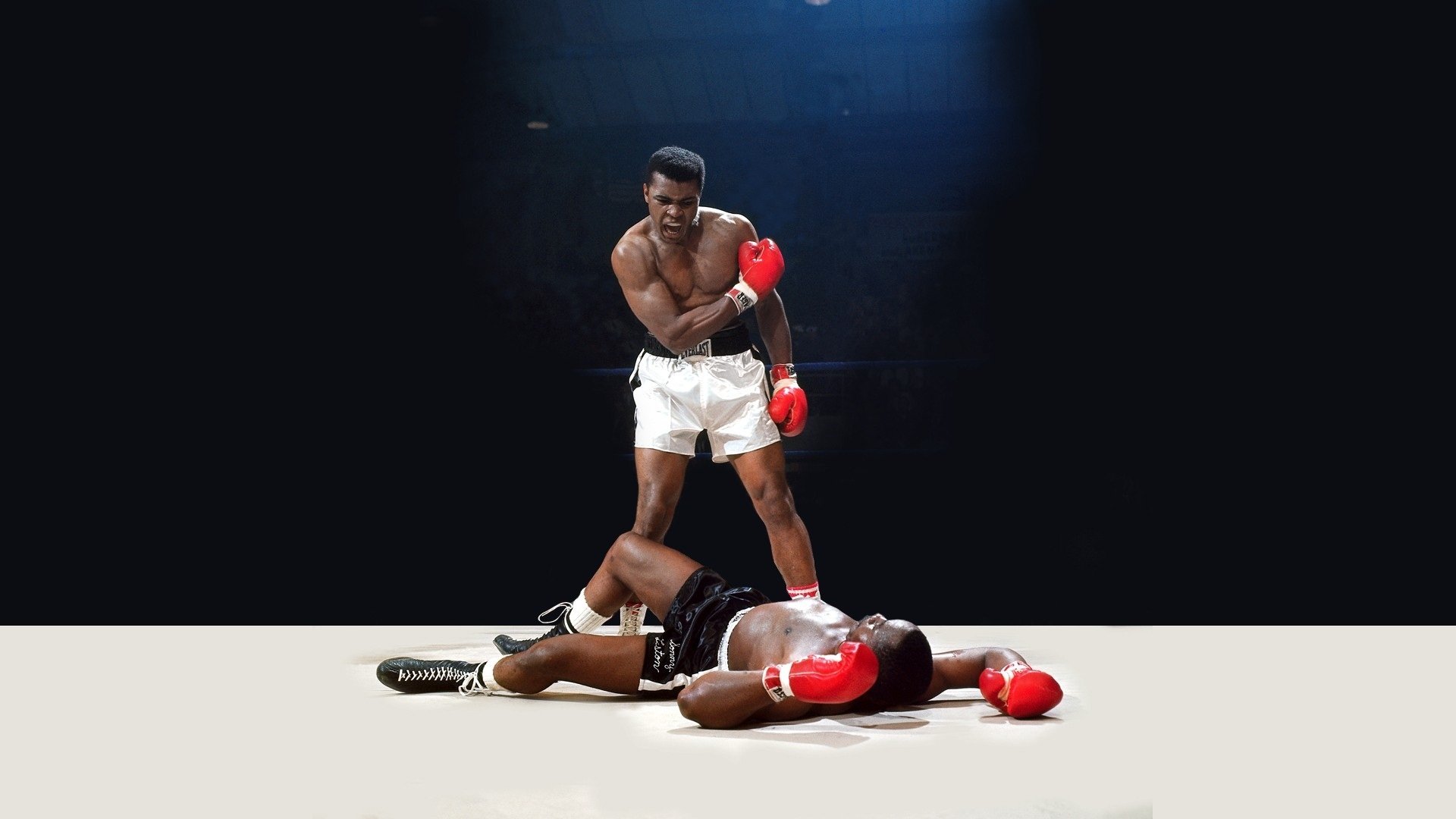 mohammed ali légende ring coup de poing ko colère lumière