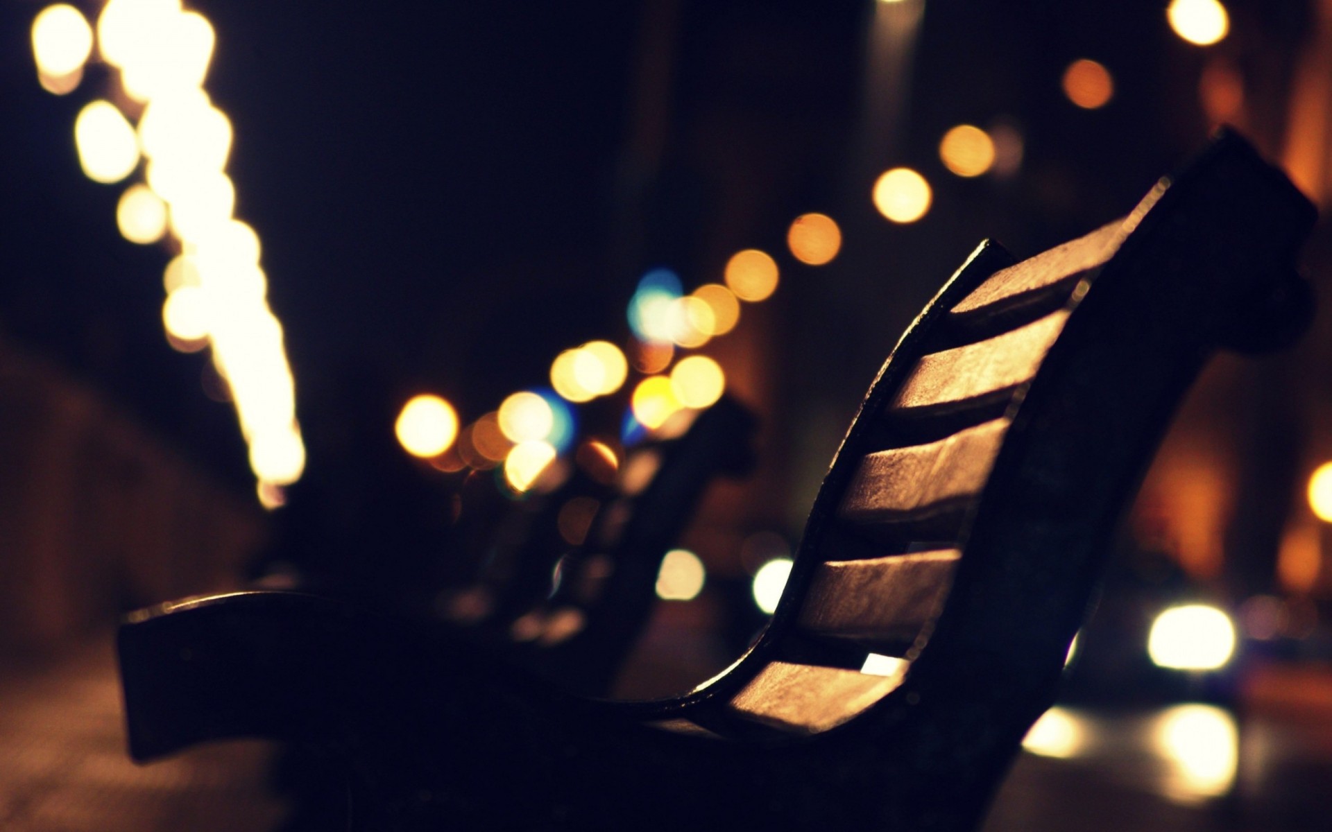 bokeh bancs nuit