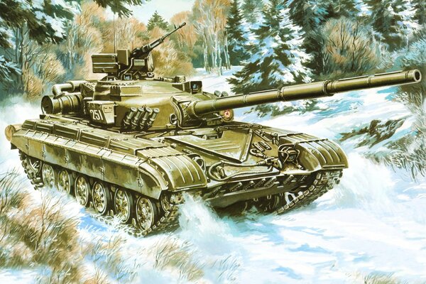 The winter trail in the forest is only possible for our tanks