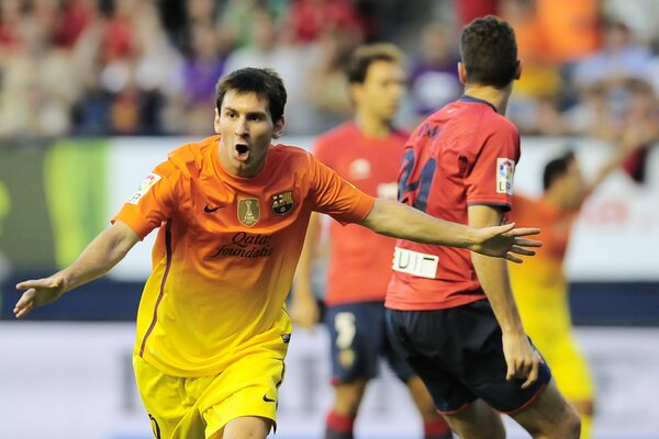 Barcelona celebra su gol es hermoso