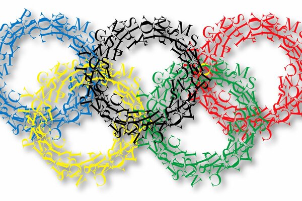 Ringe Zeichen der olympischen Spiele