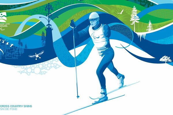 Die Olympischen Spiele 2010 in Vancouver. Skifahrer