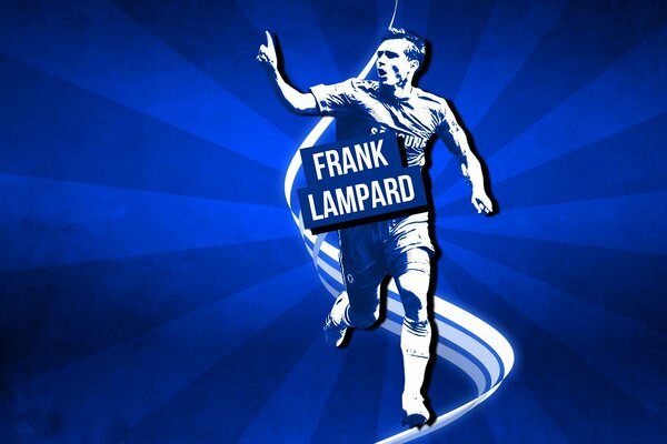 Dibujo de Frank Lampard en azul