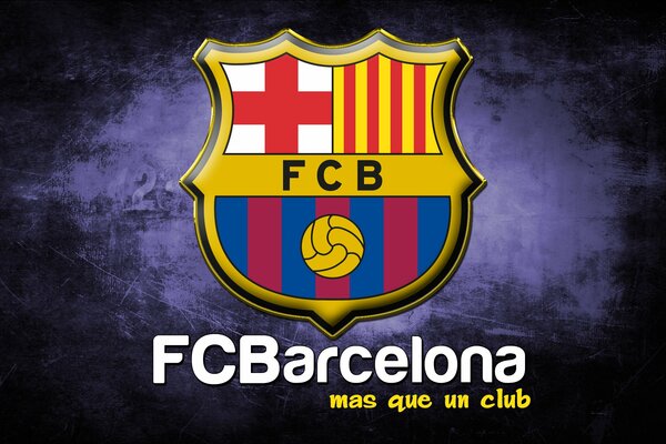 The emblem of the fcbarcelona football club