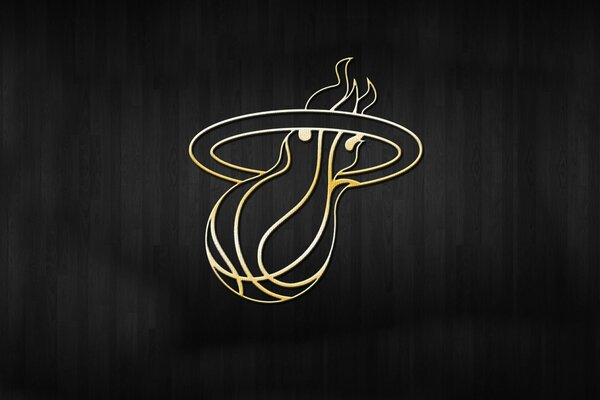 Logo Miami NBA Gold