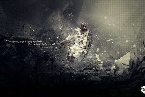 Abstraktes Bild mit Kobe Bryant Basketball