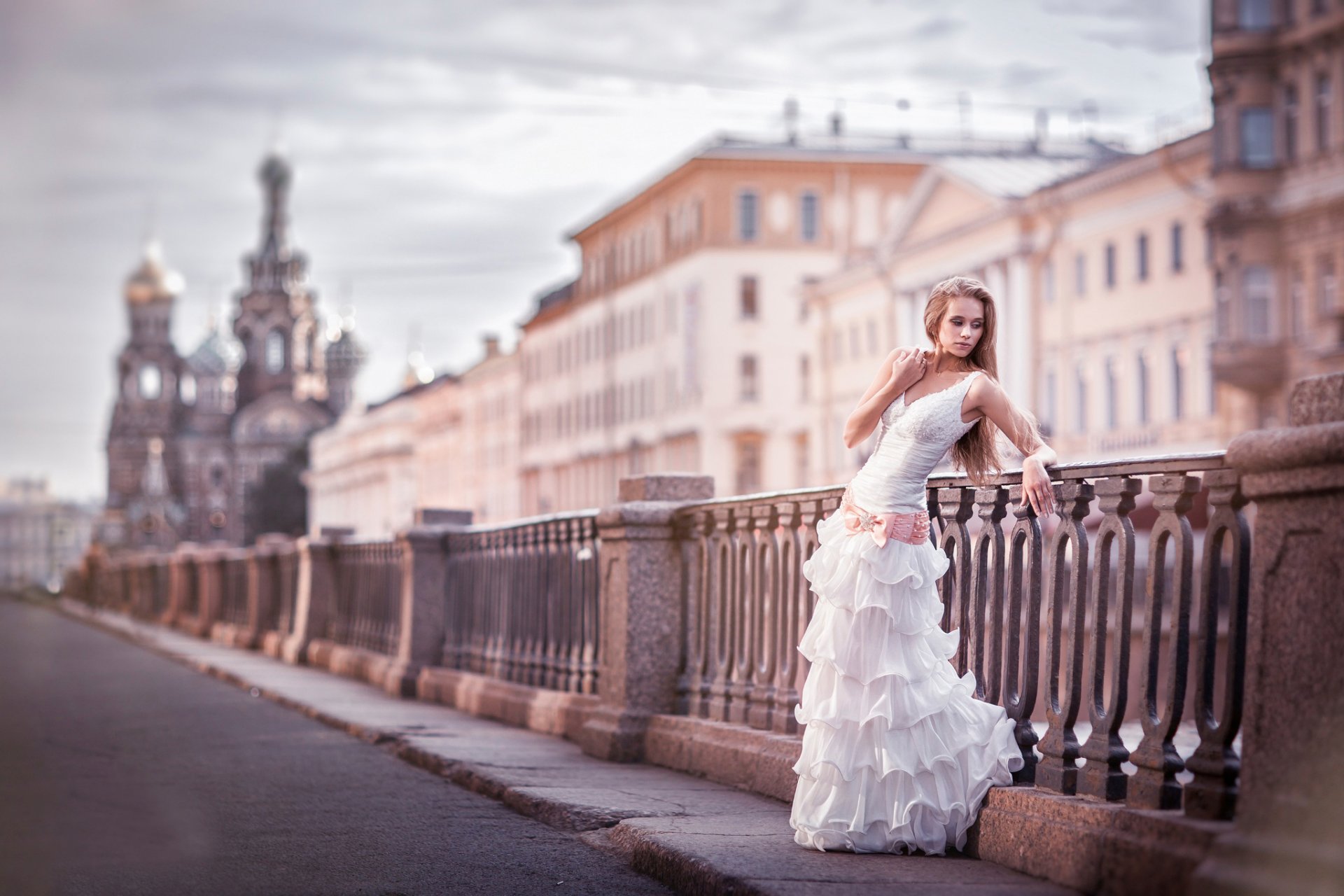 sankt petersburg panna młoda bokeh