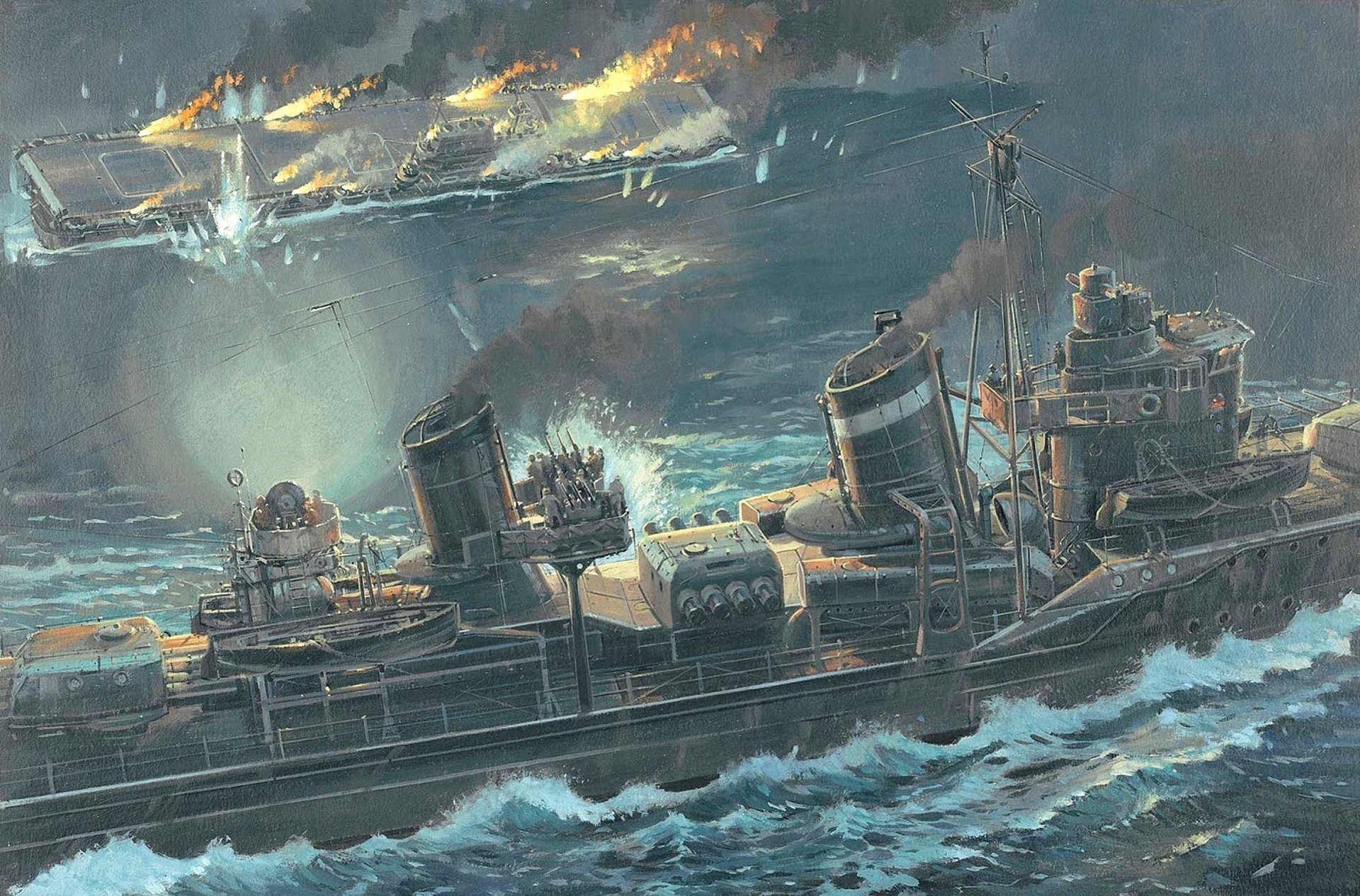 battle of the islands santa cruz 26 oct 1942 art