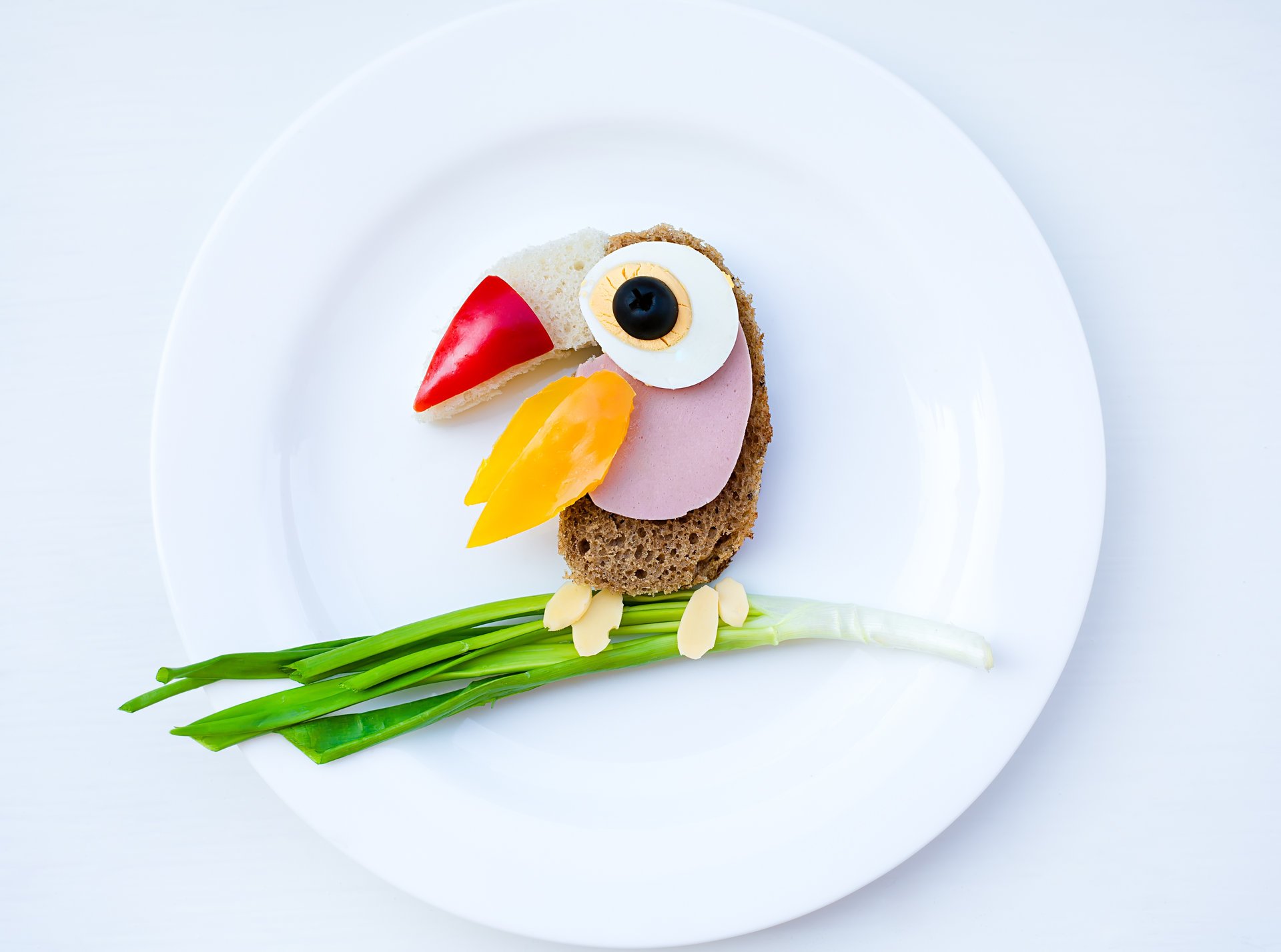 breakfast food bread creative plate egg