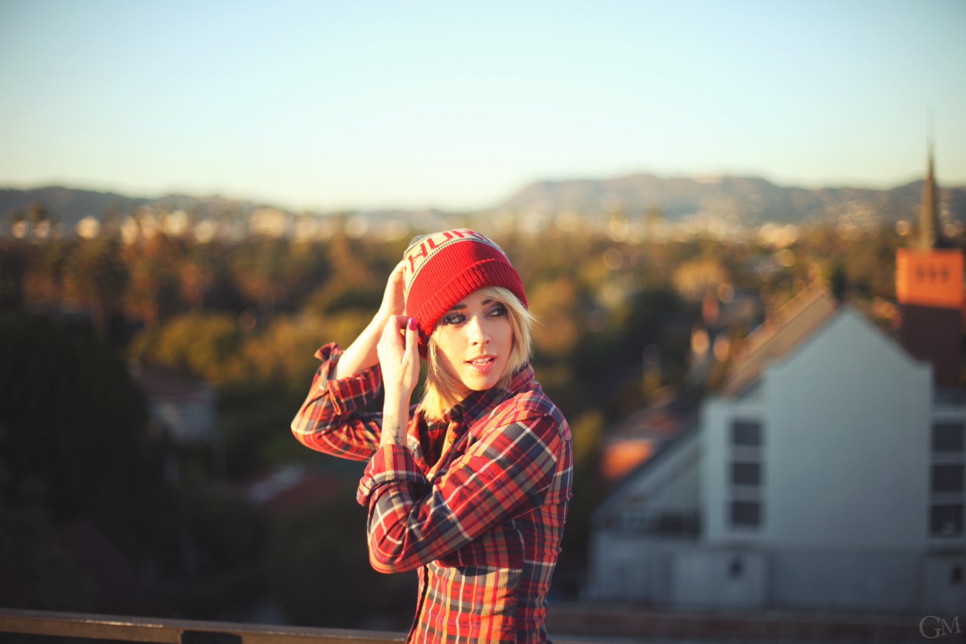 alysha nett girl view background bokeh