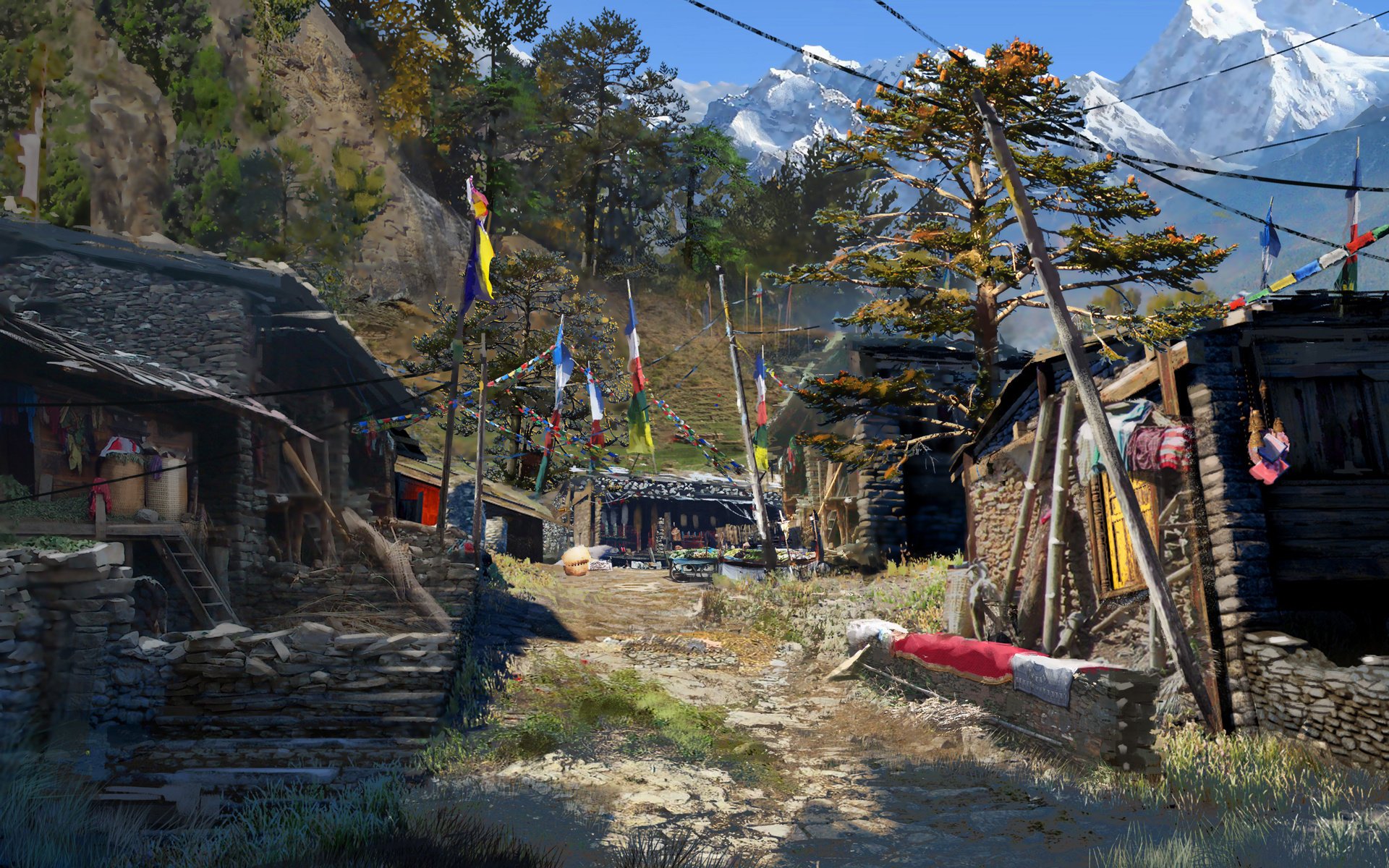 far cry 4 тибет game игра деревня поселение горы