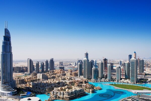 View of skyscrapers in Dubai