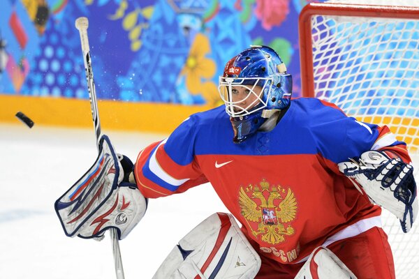 Anna Prugova-gardien de but de l équipe féminine de hockey sur glace