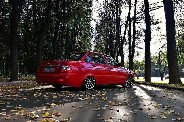 Rosso Lada Priora 2170 in natura