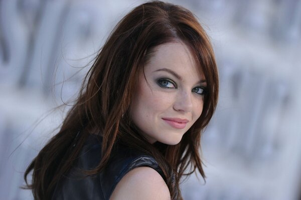 Actress. Portrait photo. Long hair