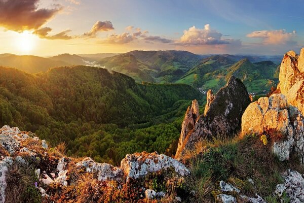 Mattina corse in montagna