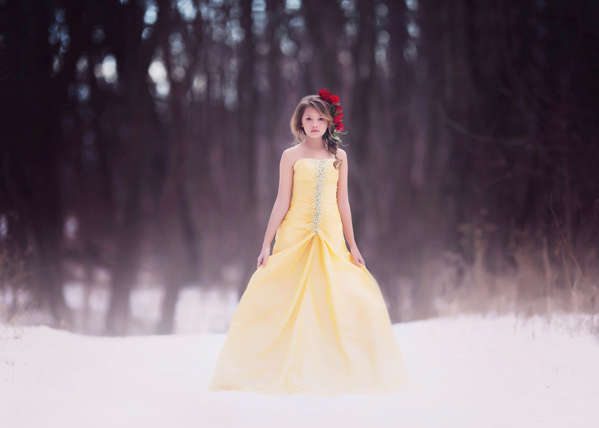 fotografía de bebé niña vestido bokeh