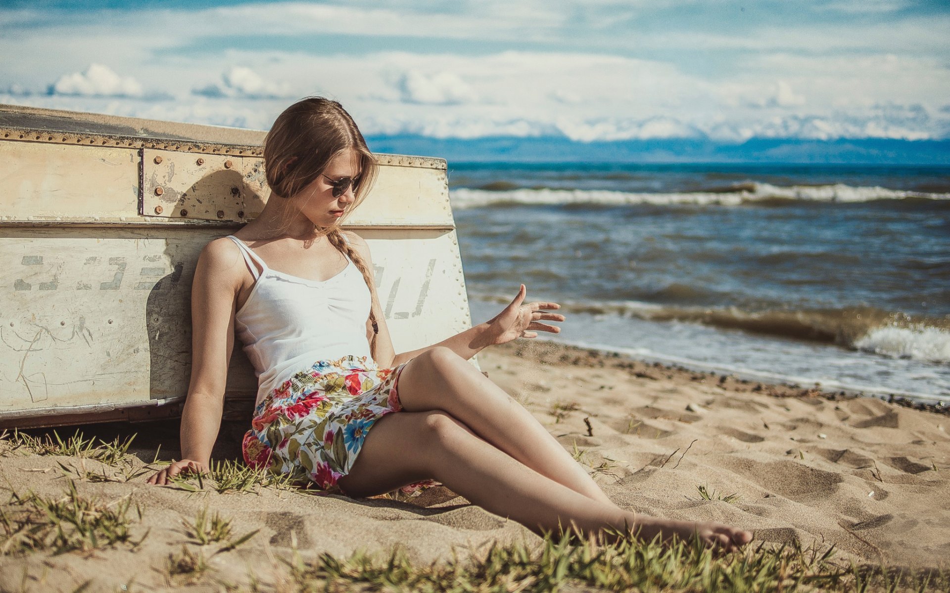 ea beach sand girl masha feet boat paul smets russia