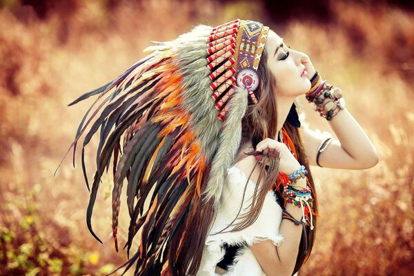 Indian Woman s National Headdress