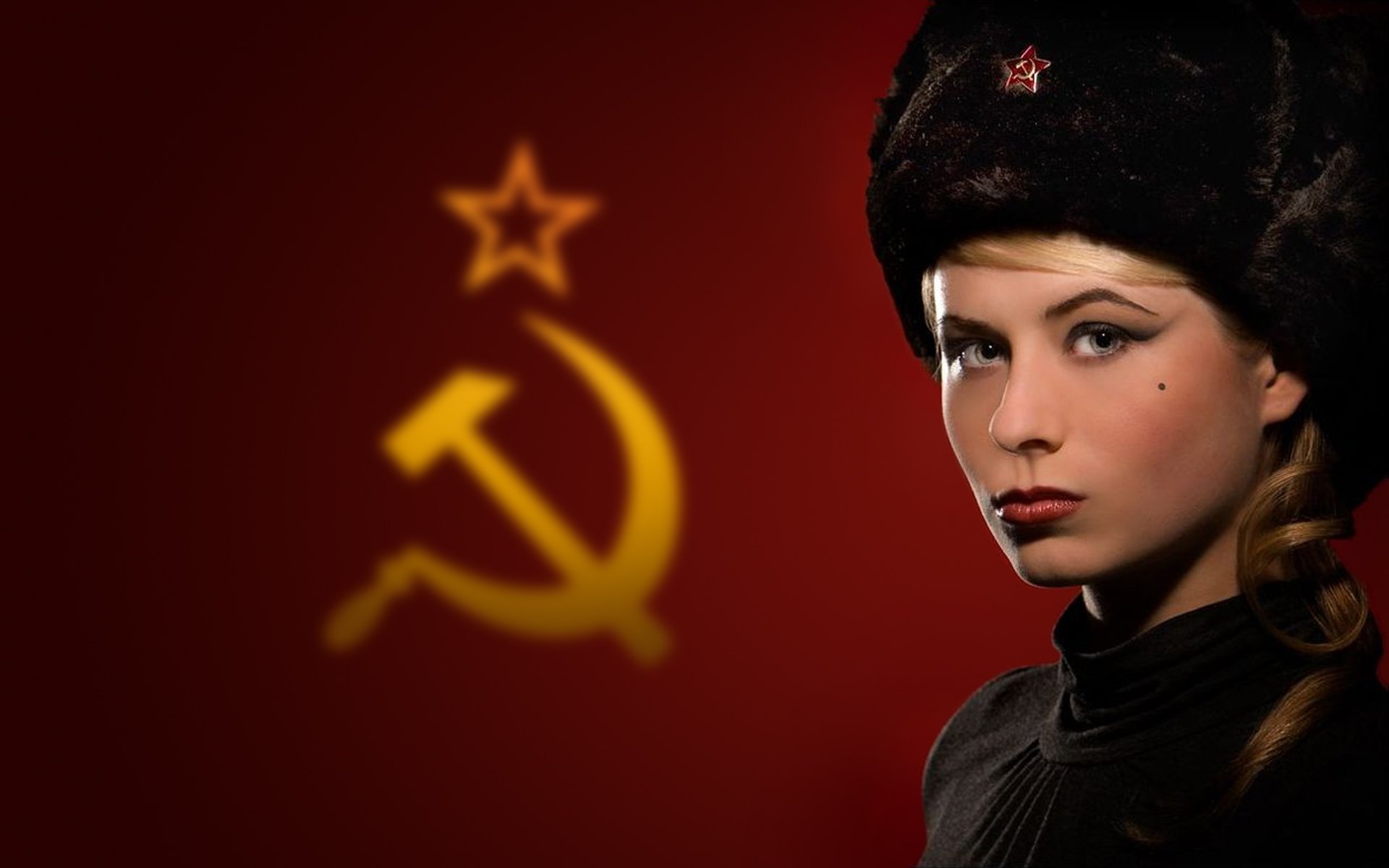 urss bandera chica ushanka