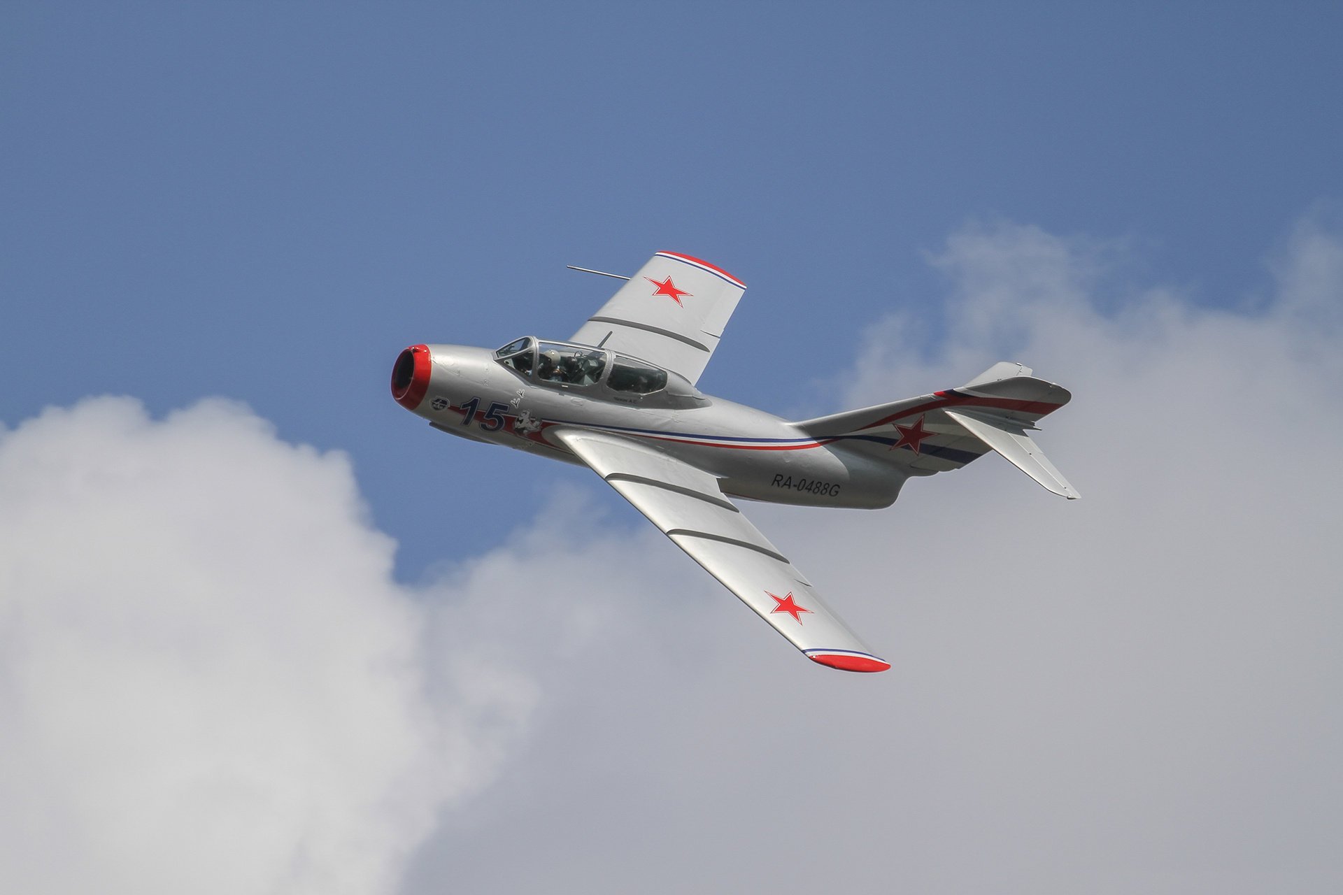 mig-15 himmel kämpfer flug