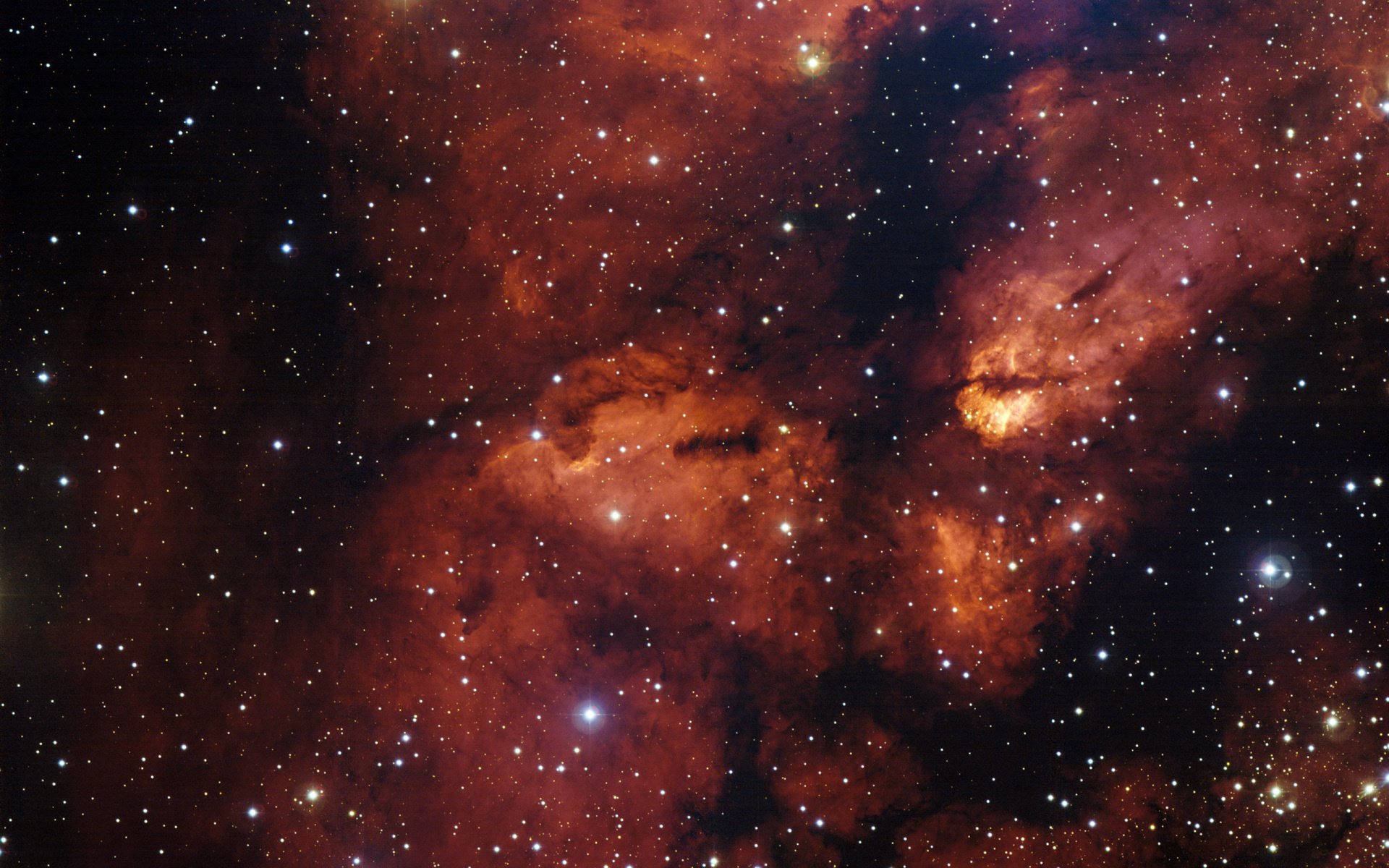 the elastic band 22 star cluster the rcw 38 nebula star