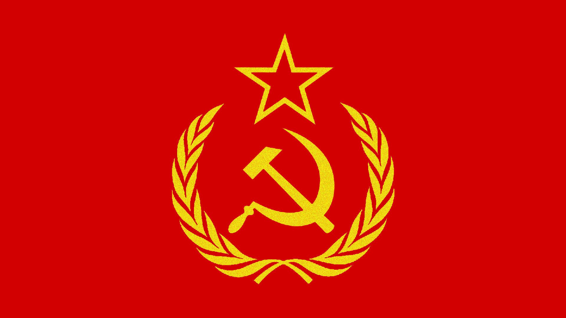 flag star hammer emblem sickle ear