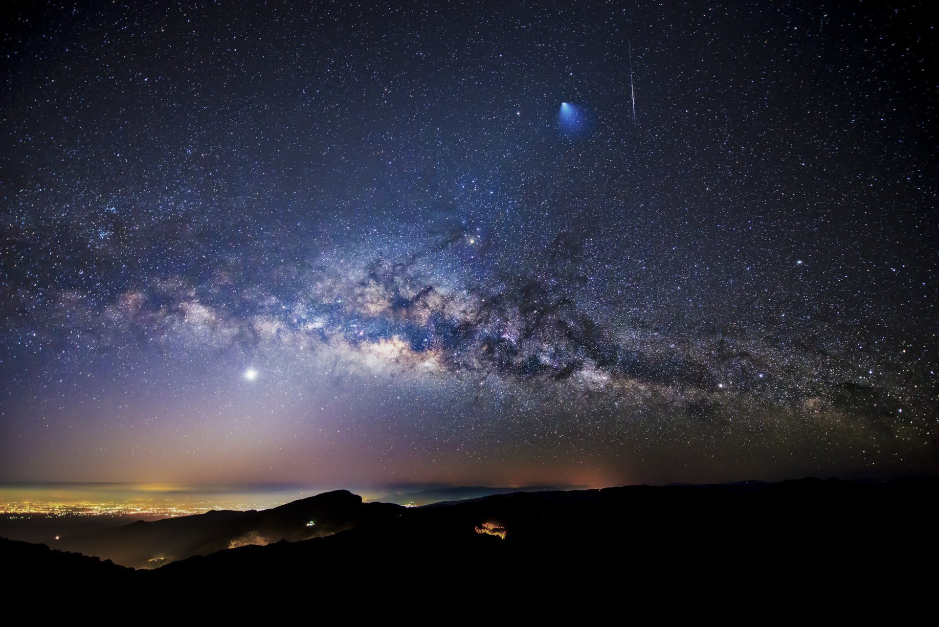 stelle cielo via lattea luci