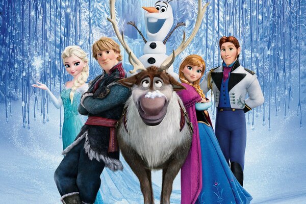 Todos juntos corazón frío Sven Olaf kristoff