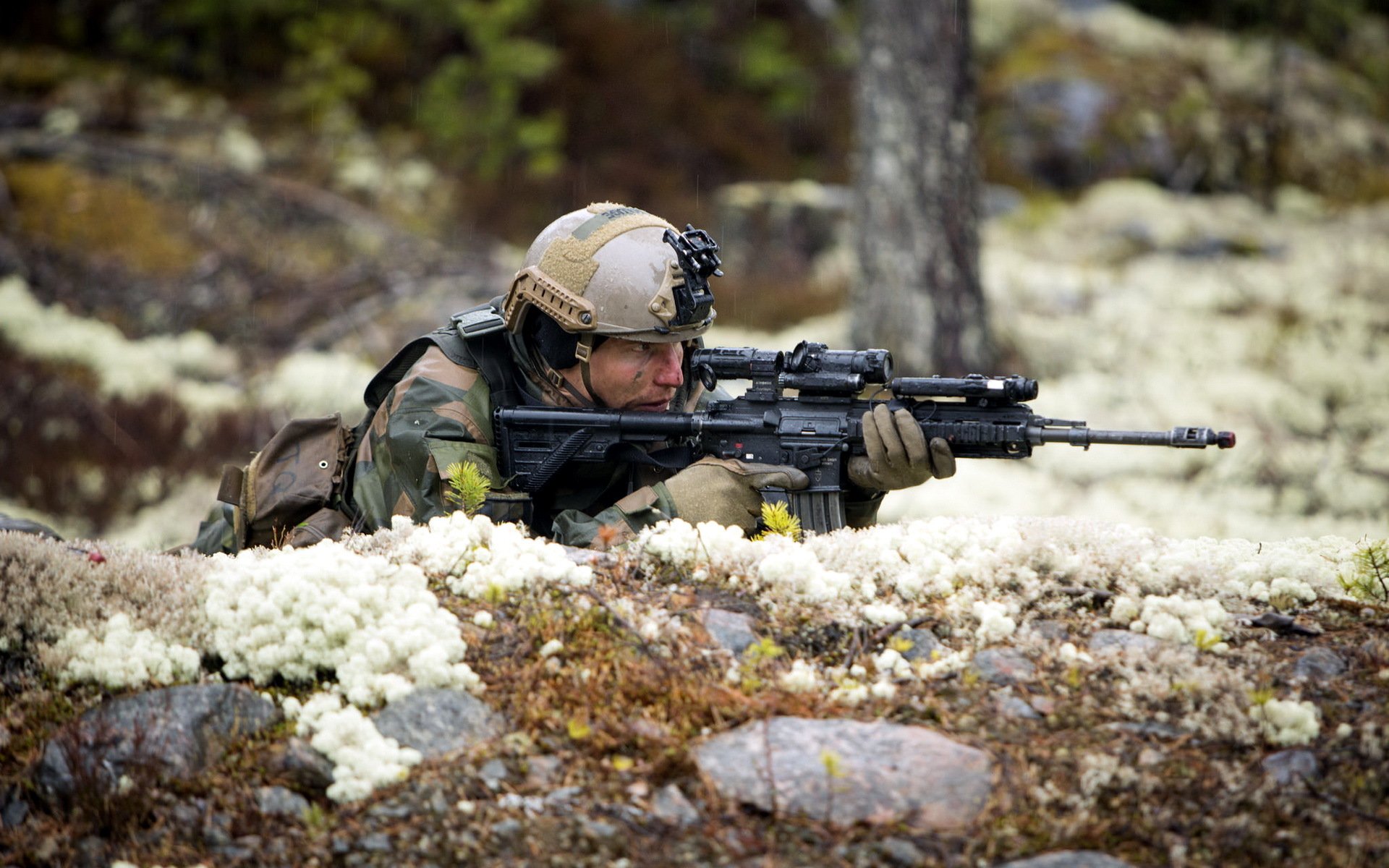 norwegian army men weapon