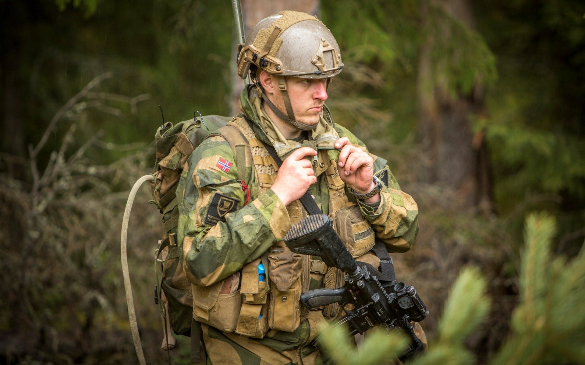 armée norvégienne soldats armes