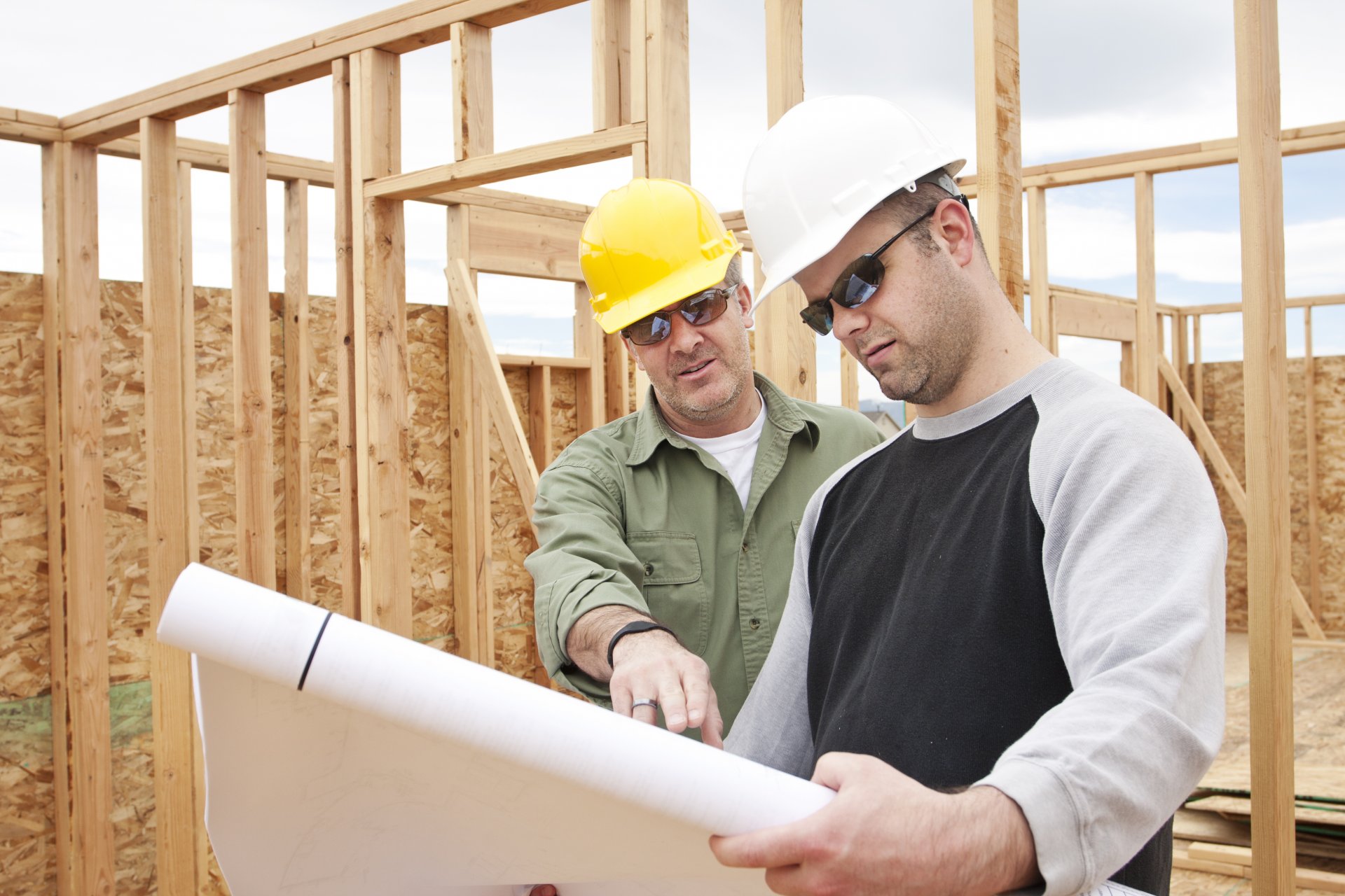 estructura de madera aviones construcción trabajadores