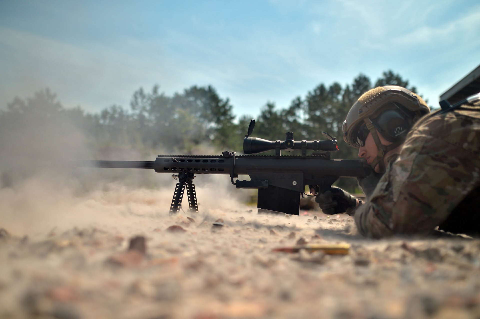 rifle de francotirador barrett soldado armas