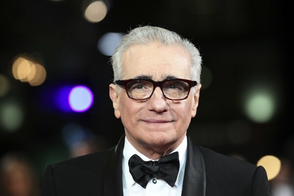 Director Martin Scorsese with glasses