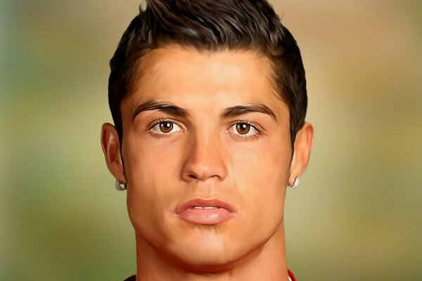 Portrait du footballeur Cristiano Ronaldo