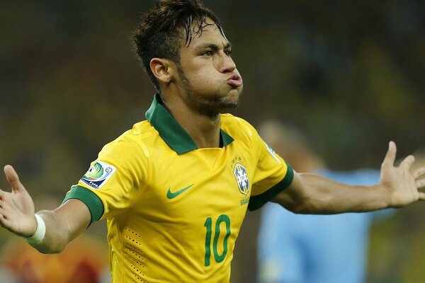 Soccer player Neymar from Brazil