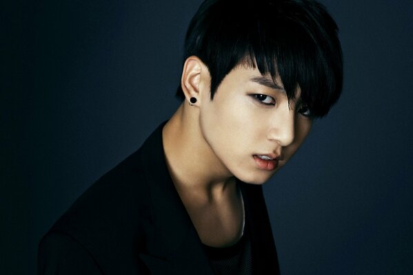 Retrato de jungkook, vocalista de bts