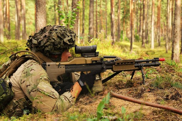 A Danish soldier on guard of his homeland